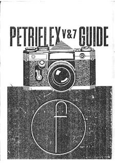 Petri Petriflex V manual. Camera Instructions.